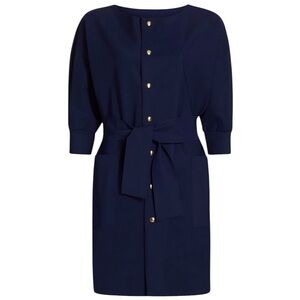Chiara Boni La Petite Robe Anicetta Raglan-Sleeve Dress in Navy Size 42